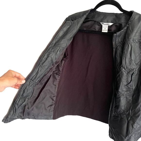 NYGARD Collection Leather Jacket Black PL (14-18) - Picture 4 of 8